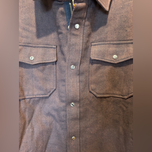 $498 NWT John Varvatos Jameson Shirt Jacket 52 Merlot 100% Cotton Woven Full Zip - Picture 6 of 12